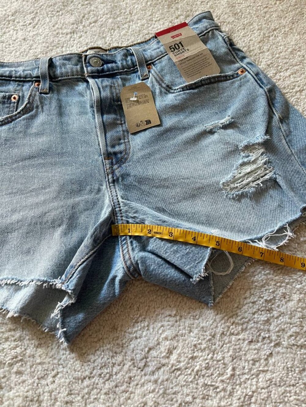 NWT Levi's 501 Mid Rise Curve Stretch Women’s Shorts Size 30 - Picture 8 of 10